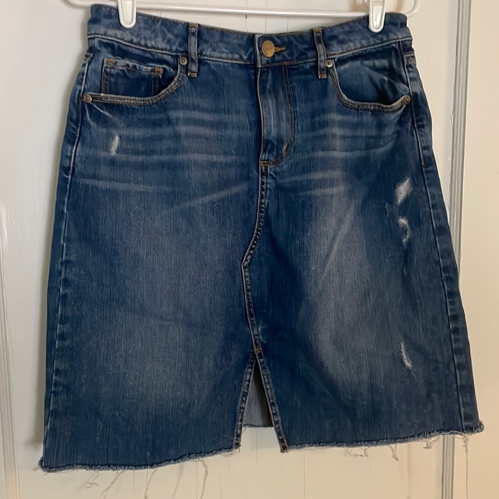 LOFT Made & Loved Jean Skirt